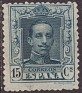 Spain 1922 Alfonso XIII 15 CTS Green Edifil 315